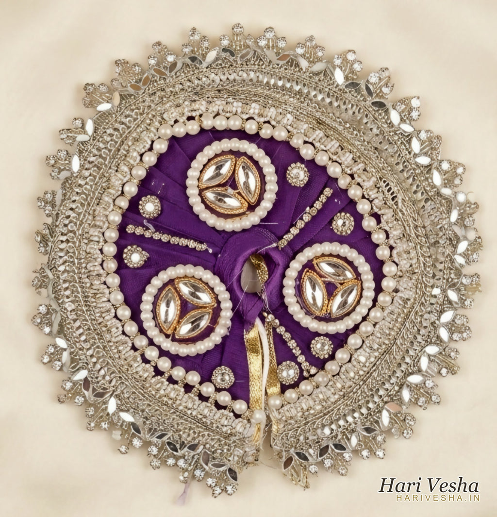 Purple Kundan Work Poshak