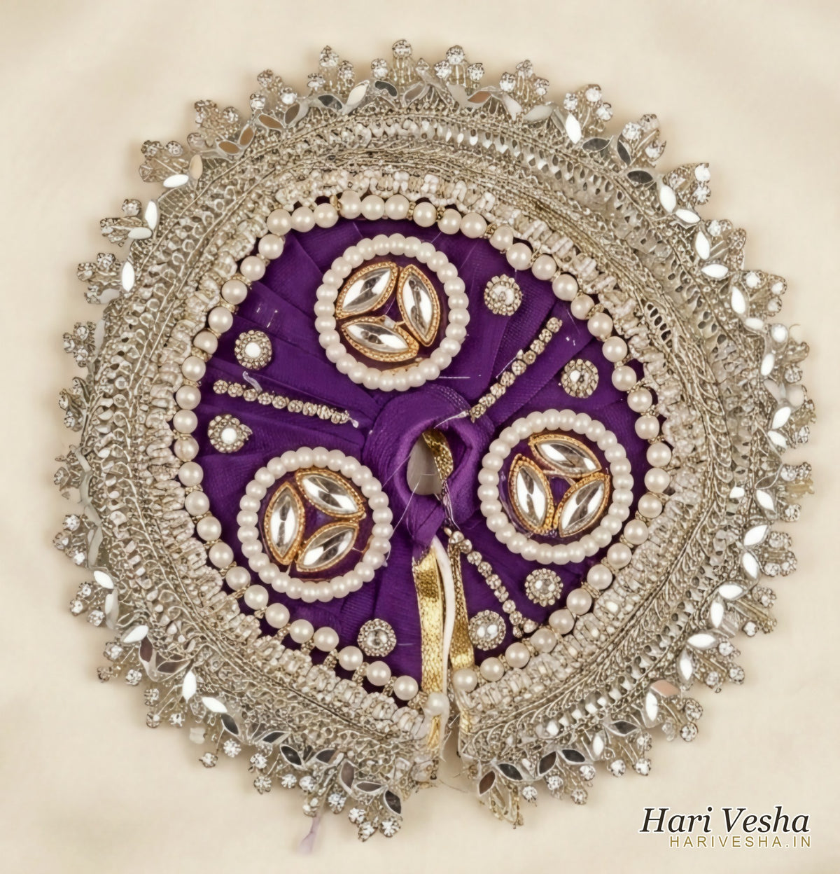 Purple Kundan Work Poshak