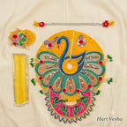 Yellow poshak with zari work