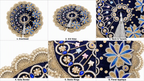 Handmade Blue Butterfly Poshak & Pagdi