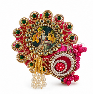 Pink Laddu Gopal Poshak & Pagdi
