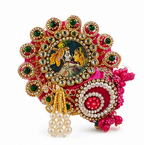 Pink Laddu Gopal Poshak & Pagdi